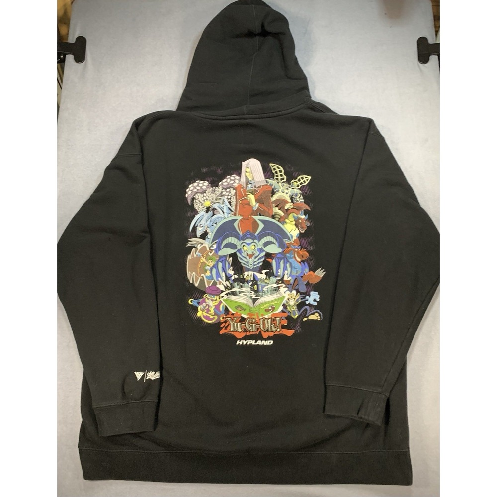 Hypland Yugioh Pegasus Toon World Hoodie Mens 3XL Black Anime Blue Eyes Skull